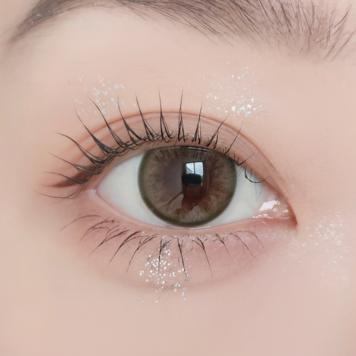 Qrsessed One Day Colored Contact Lens Never Olive 0.00 Diopter Pack of 10 Lenses