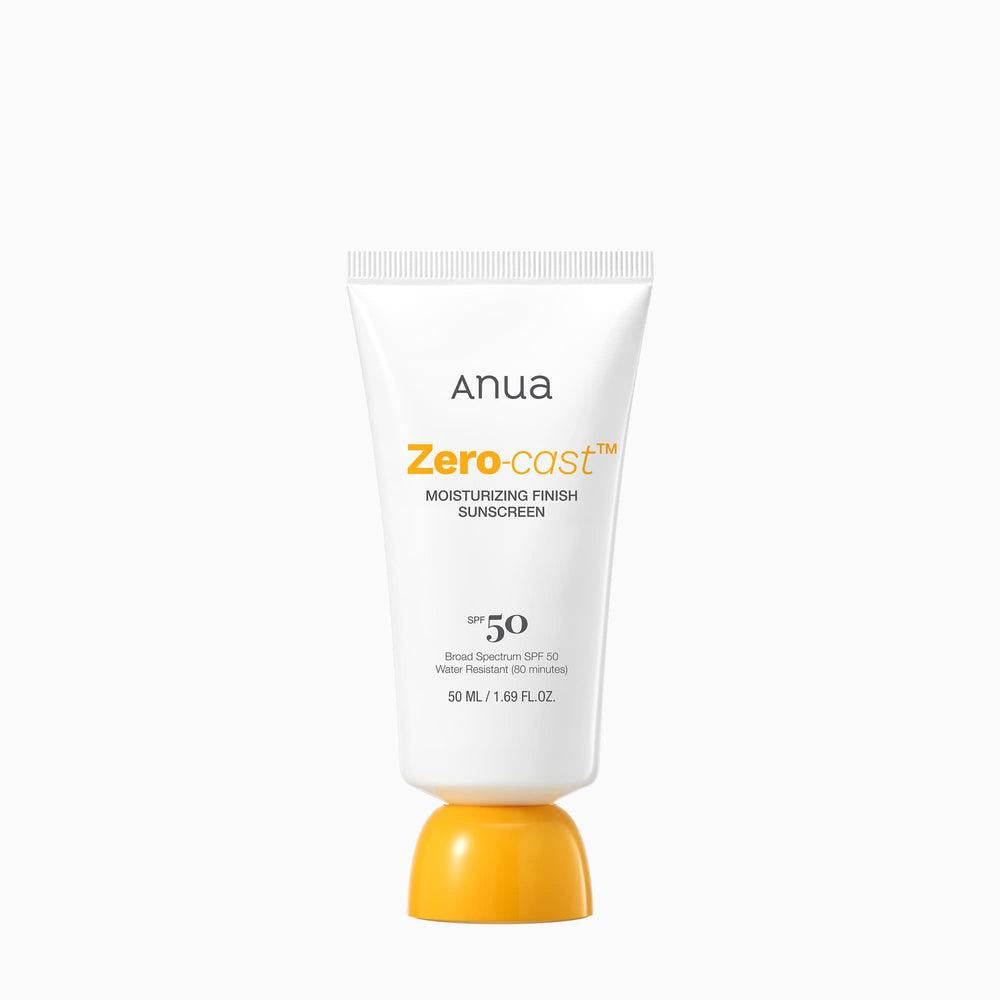 ANUA Zero-Cast Moisturizing Finish Sunscreen 50ml Korean Lightweight Hydrating Daily Face Sunscreen For All Skin Types