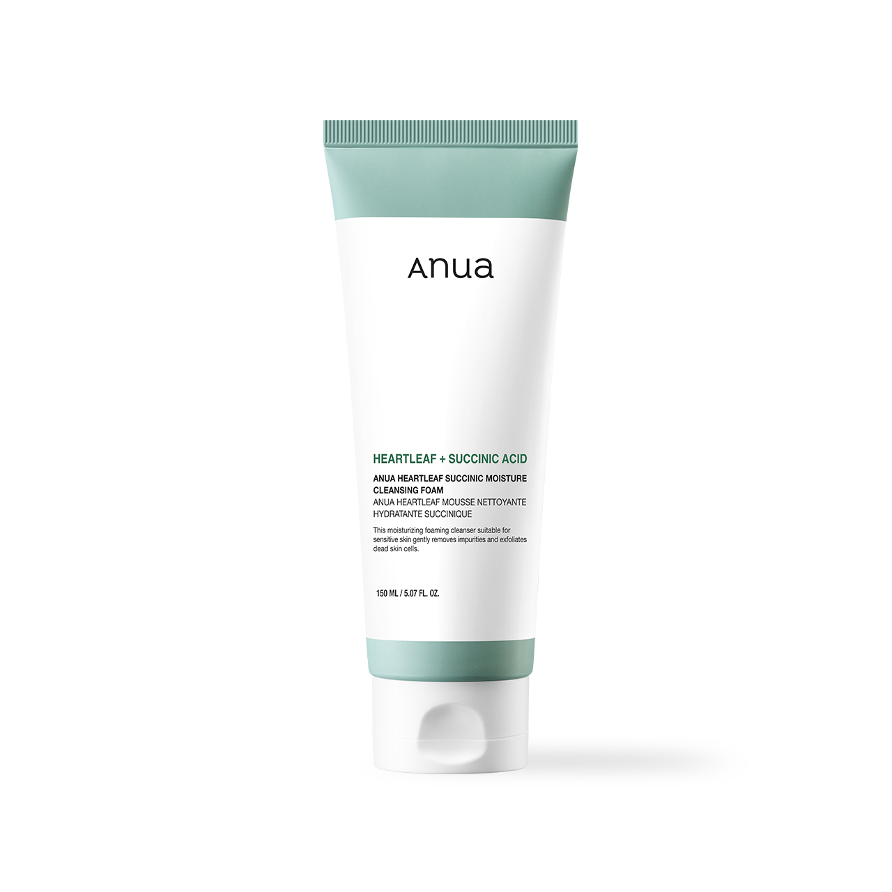 Anua Heartleaf Succinic Moisture Cleansing Foam sensitive skin Korean skincare Kbeauty international shipping