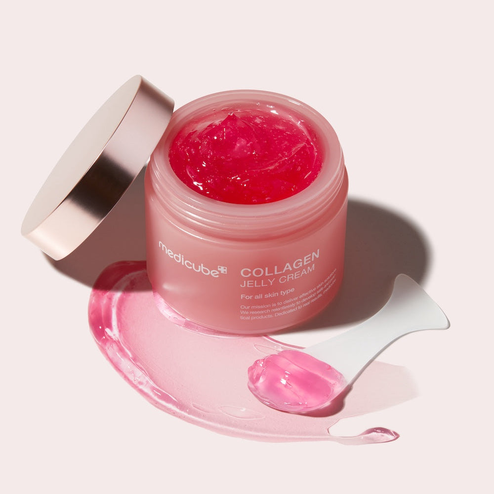 Korean glass skin moisturizer with collagen Medicube_Collagen_Jelly_Cream_110ml
