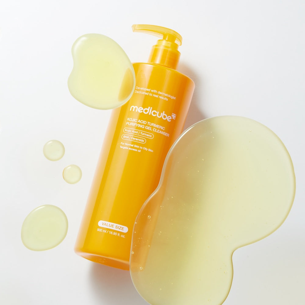 Medicube Kojic Acid Turmeric Gel to Foam Cleanser  500mL Korean brightening cleanser