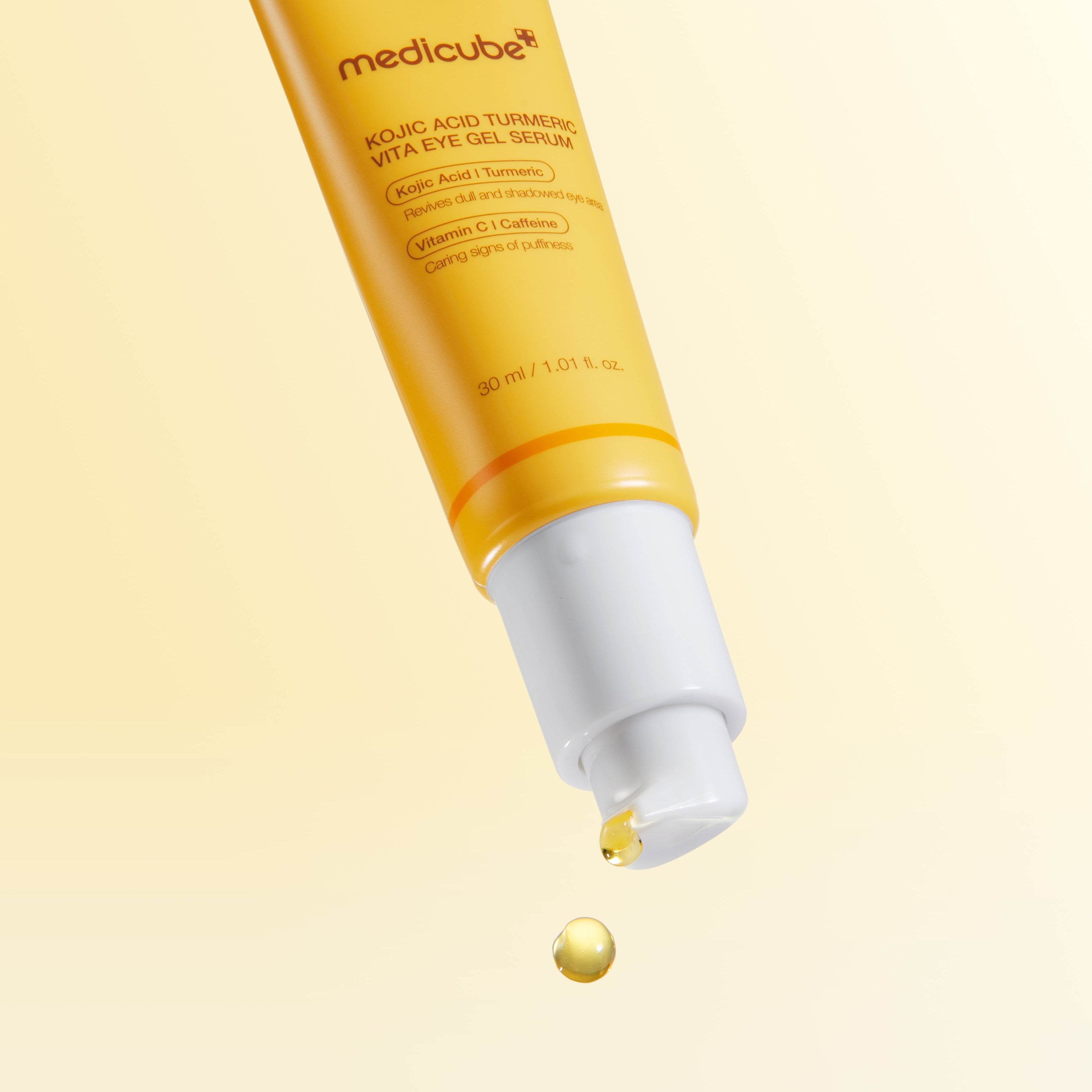 Medicube Kojic Acid Turmeric Vita Eye Gel Serum  30ml Korean brightening eye serum with caffeine and peptides