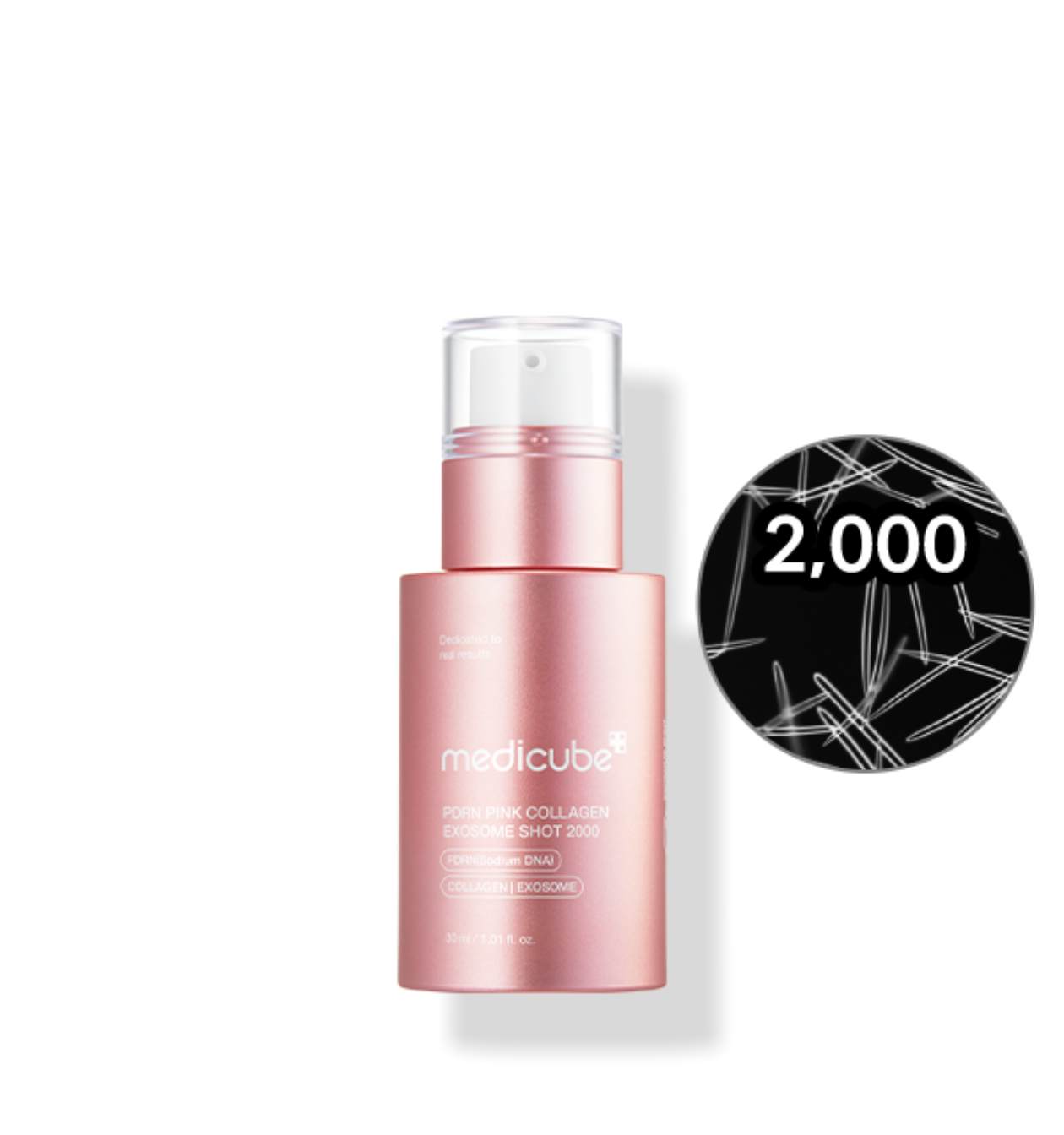 Medicube PDRN Pink Collagen Exosome Shot Ampoule 2000 30ml skin texture elasticity glow Korean skincare Kbeauty international shipping