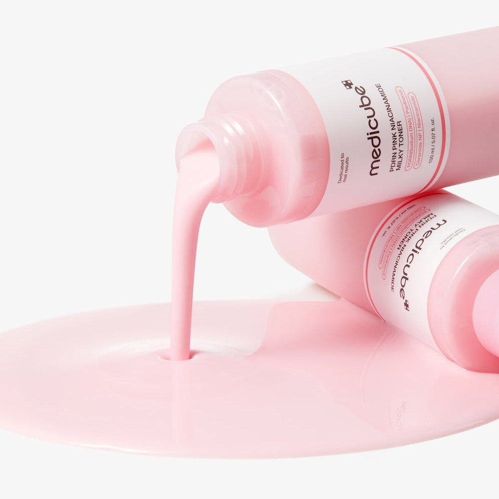 Medicube PDRN Pink Niacinamaide Milky Toner Korean hydrating toner for radiant skin