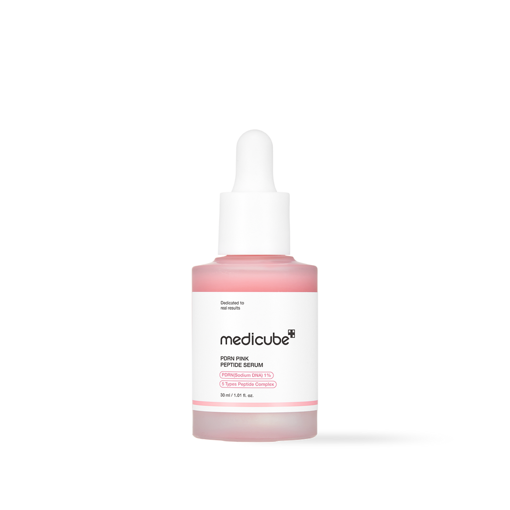 Medicube PDRN Pink Peptide Serum 30ml Korean peptide serum with niacinamide and collagen for glass skin glow