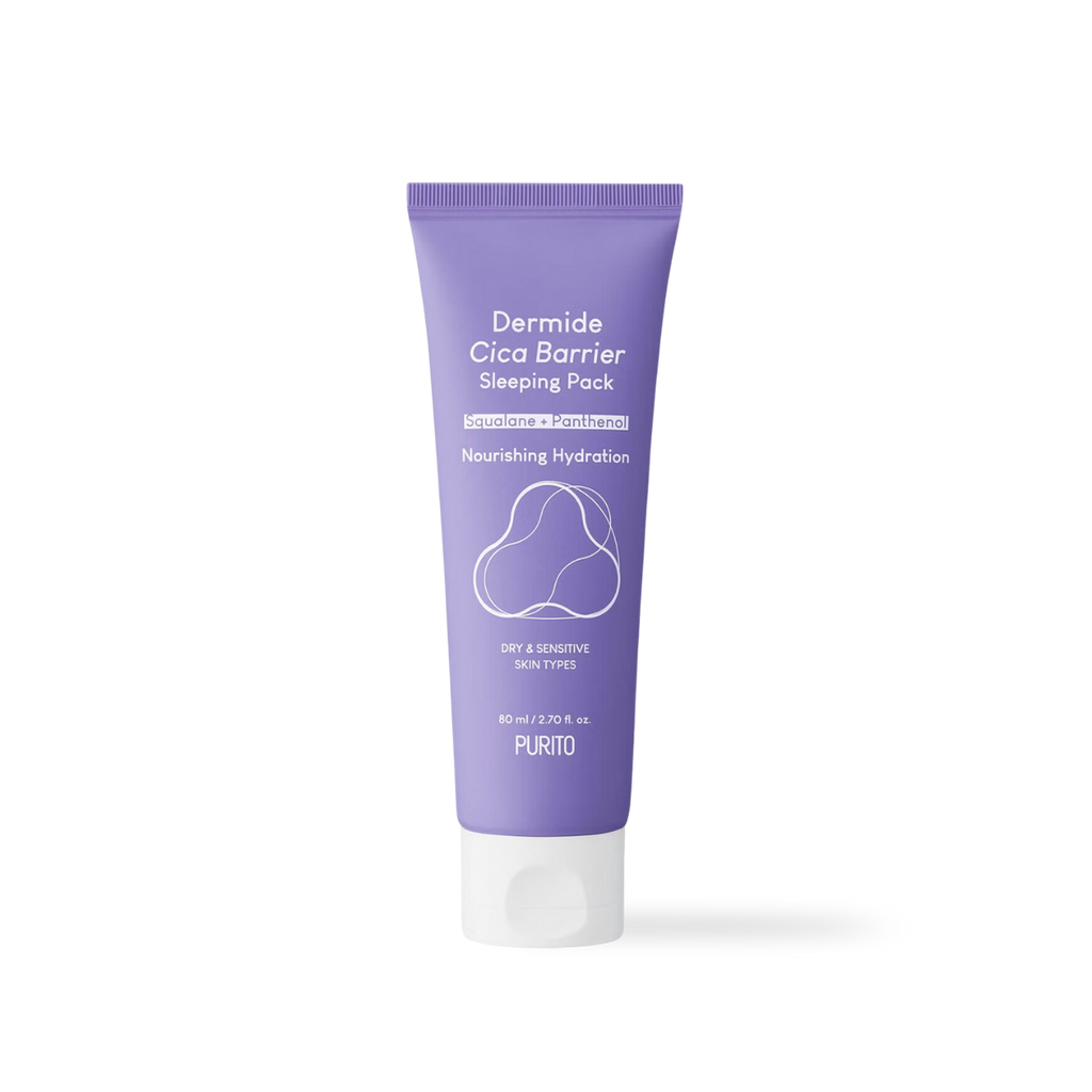 PURITO Dermide Cica Barrier Sleeping Pack 80mL Korean overnight moisturizer for dry sensitive skin