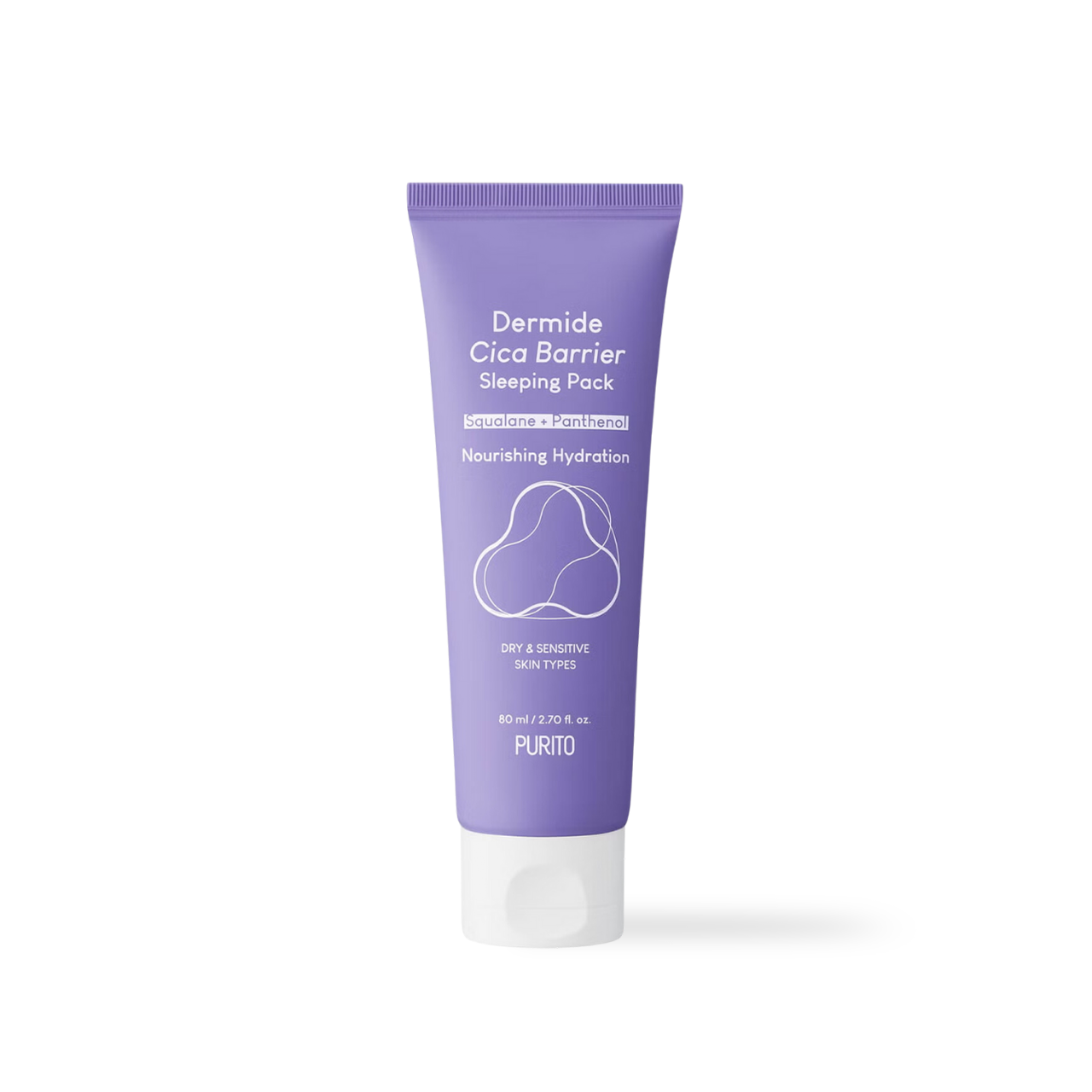 PURITO Dermide Cica Barrier Sleeping Pack 80mL Korean overnight moisturizer for dry sensitive skin