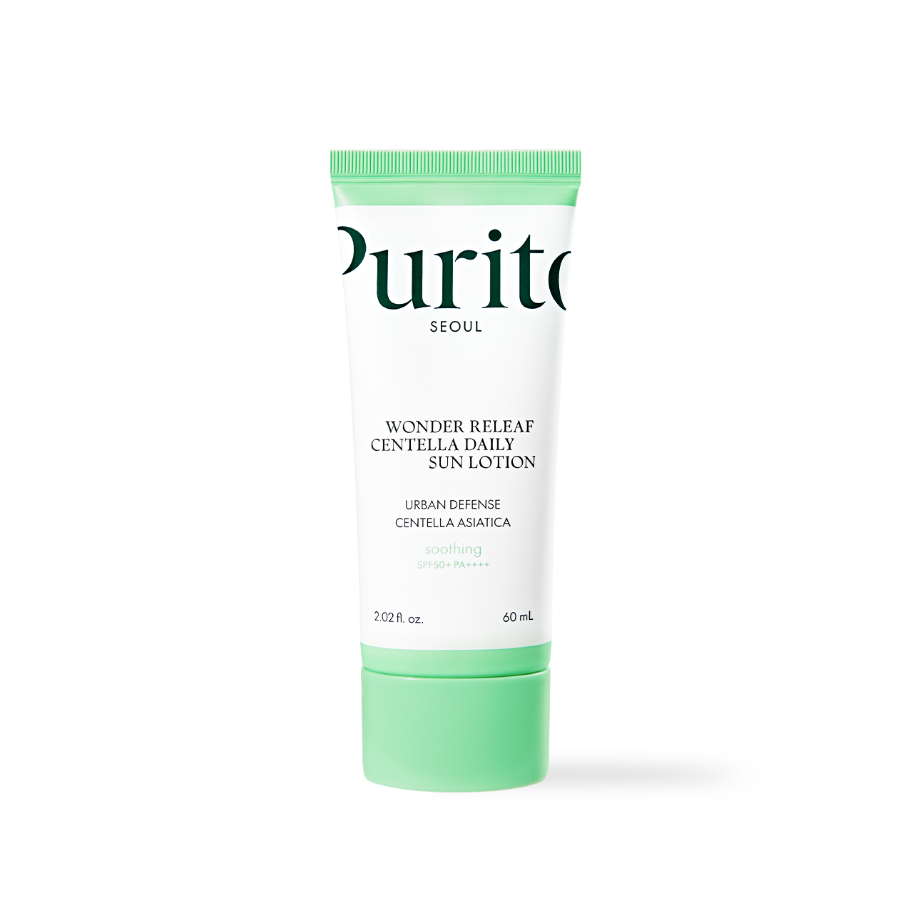 Purito Wonder Releaf Centella Daily Sun Lotion SPF50+ PA++++ 60mL  Korean Lightweight Daily Sunscreen for Sensitive Skin 