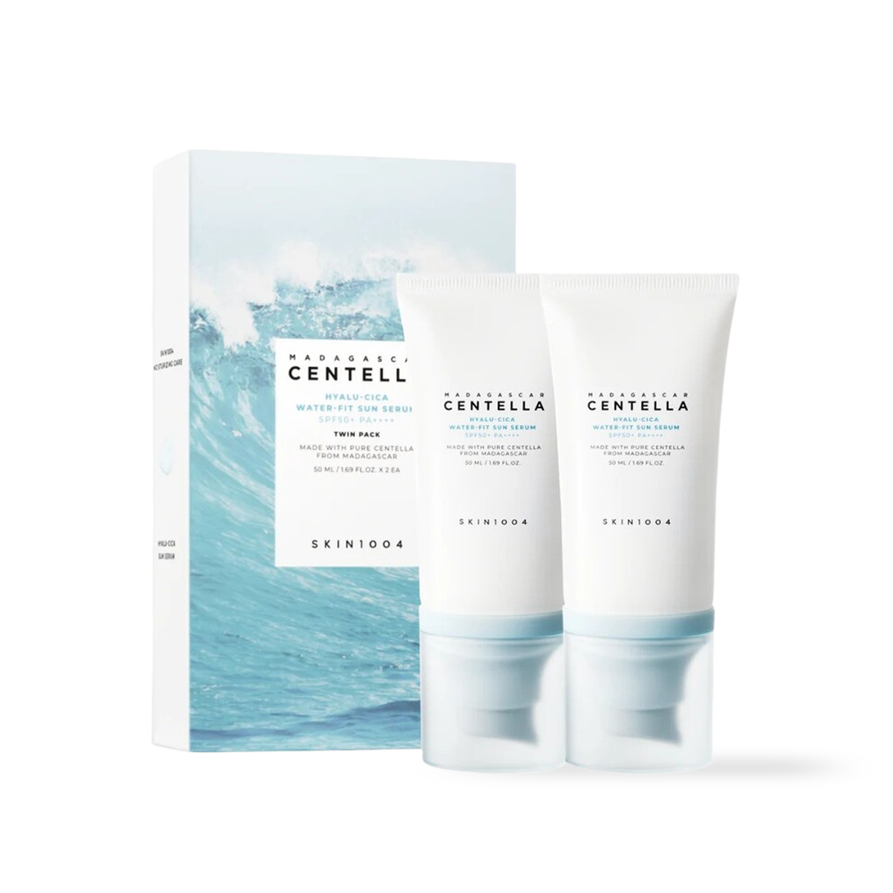 SKIN1004 Madagascar Centella Hyalu-Cica Water-Fit Sun Serum Twin Pack 50ml*2