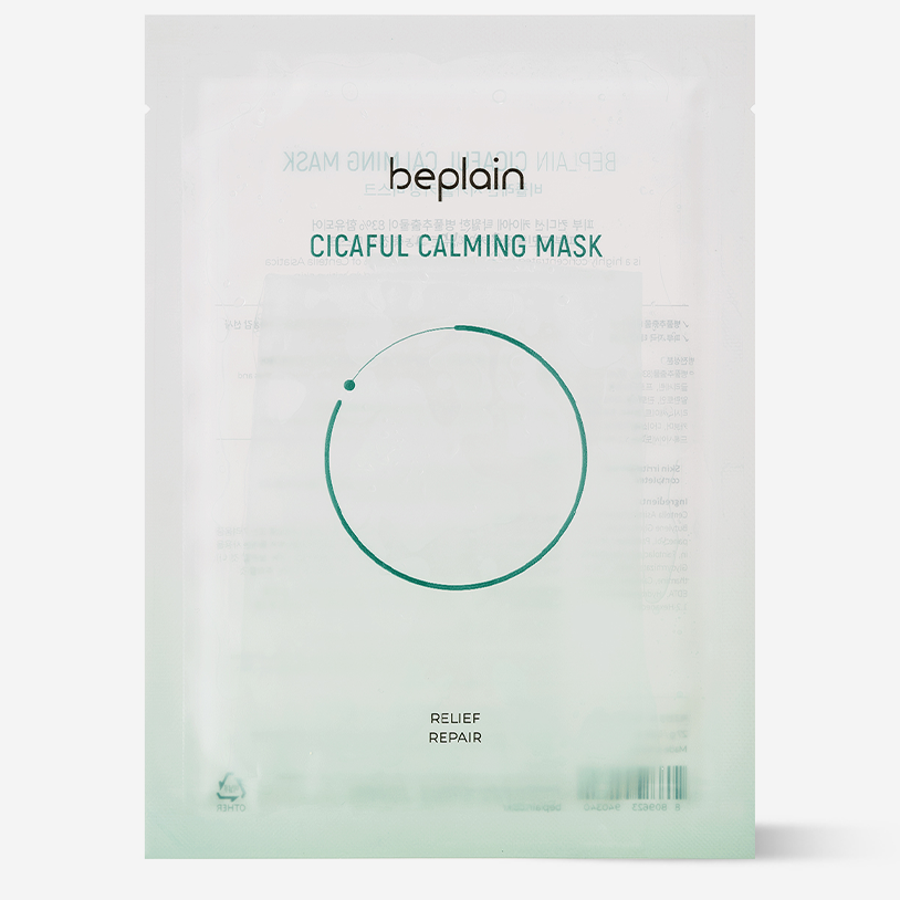 beplain Cicaful Calming Mask 10pcs centella calming sheet mask
Korean soothing face mask for sensitive skin, redness, hydration, and skin barrier care