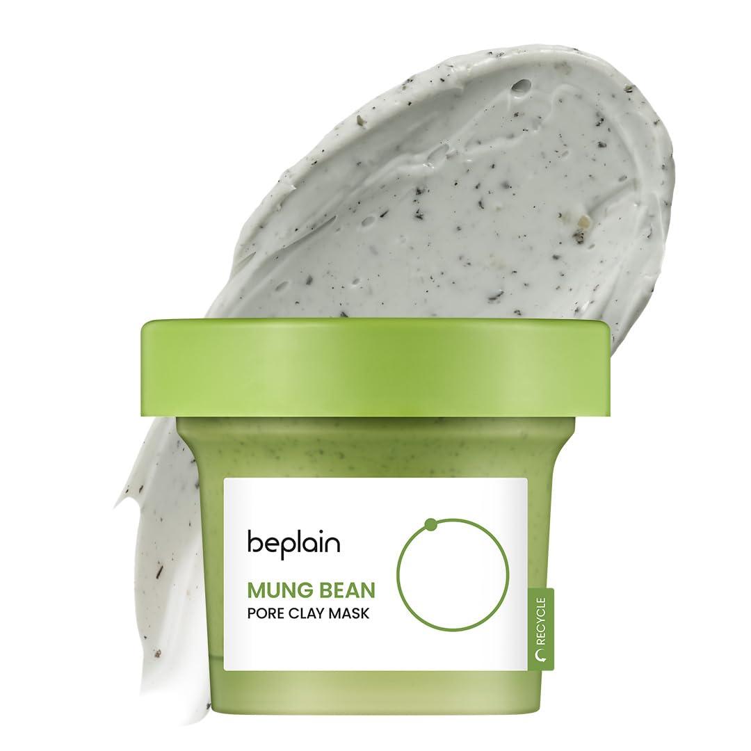 beplain Mung Bean Pore Clay Mask 120mL 
Korean pore cleansing detox clay mask with mung bean complex for oily skin blackheads and excess oil