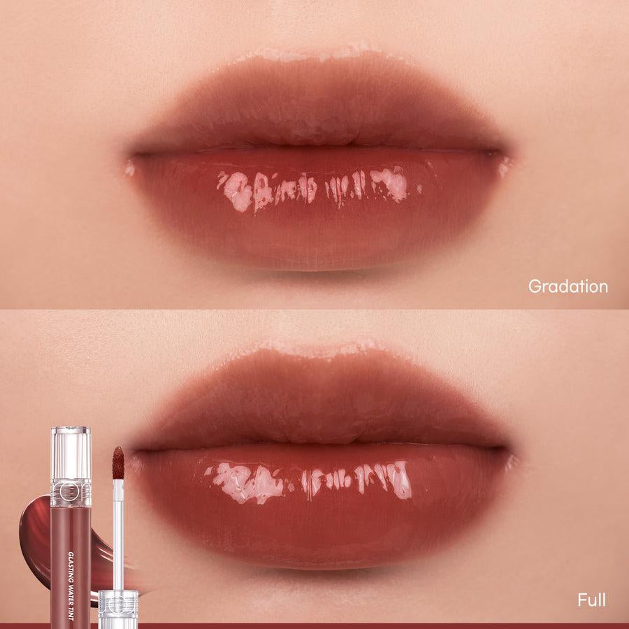 romand Glasting Water Tint #Sunset 17 woody sunset swatches Korean full and gradation application